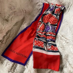 RARE Louis Vuitton red white blue trunks bandeau